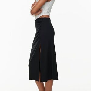 [Sold] Aritzia Wilfred Black Midi Skirt with Side Slit